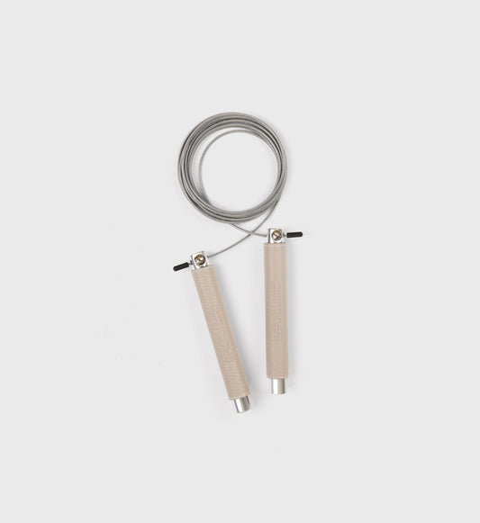 Sporty & Rich Leather Jump Rope - Hazelnut/White