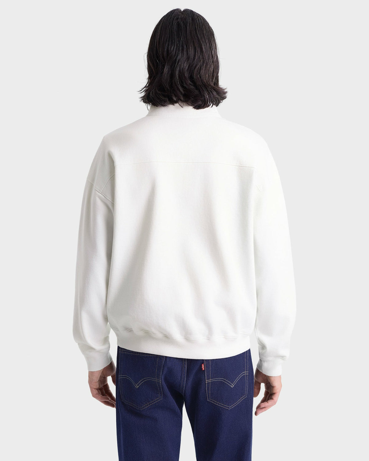 Sporty & Rich NY Crest Embroidered Quarter zip Men - White