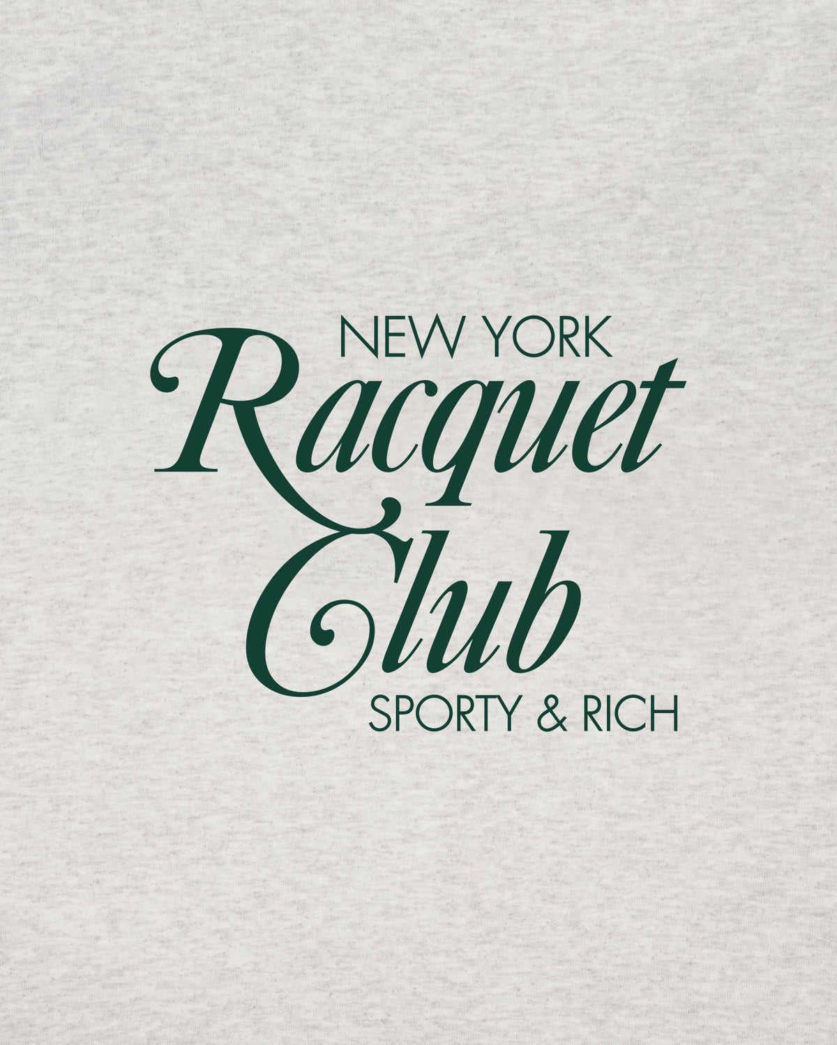 Sporty & Rich NYRC Zip Hoodie - Heather Gray/Forest