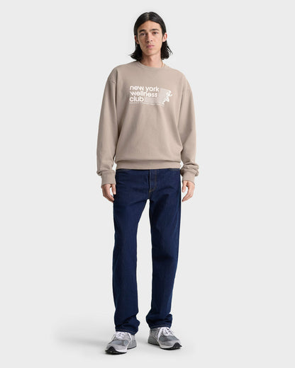 Sporty & Rich USA Wellness Club Crewneck - Elephant/White