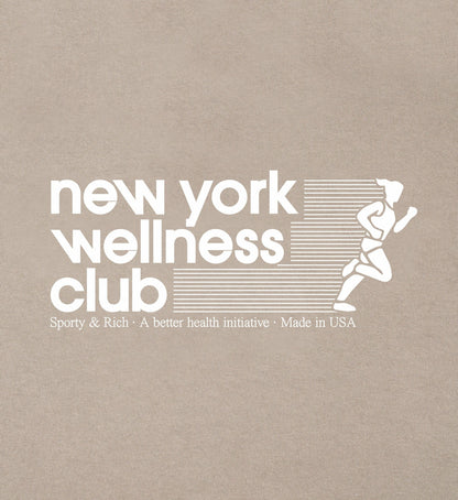 Sporty & Rich USA Wellness Club Crewneck - Elephant/White