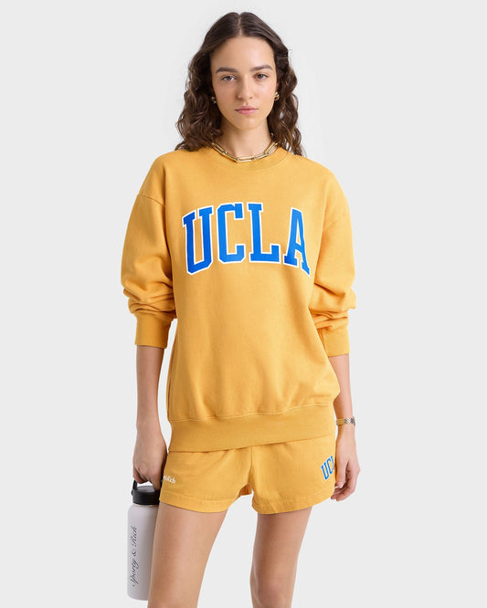 Sporty & Rich UCLA Ivy Crewneck - Gold/Blue
