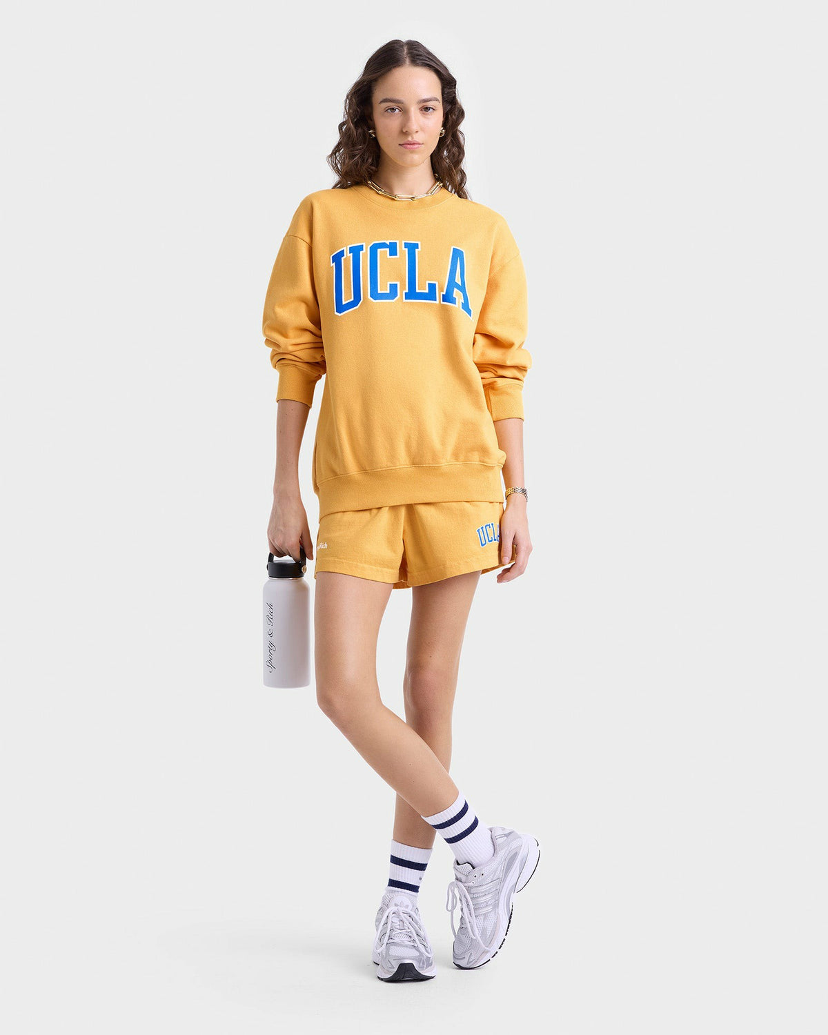 Sporty & Rich UCLA Ivy Crewneck - Gold/Blue