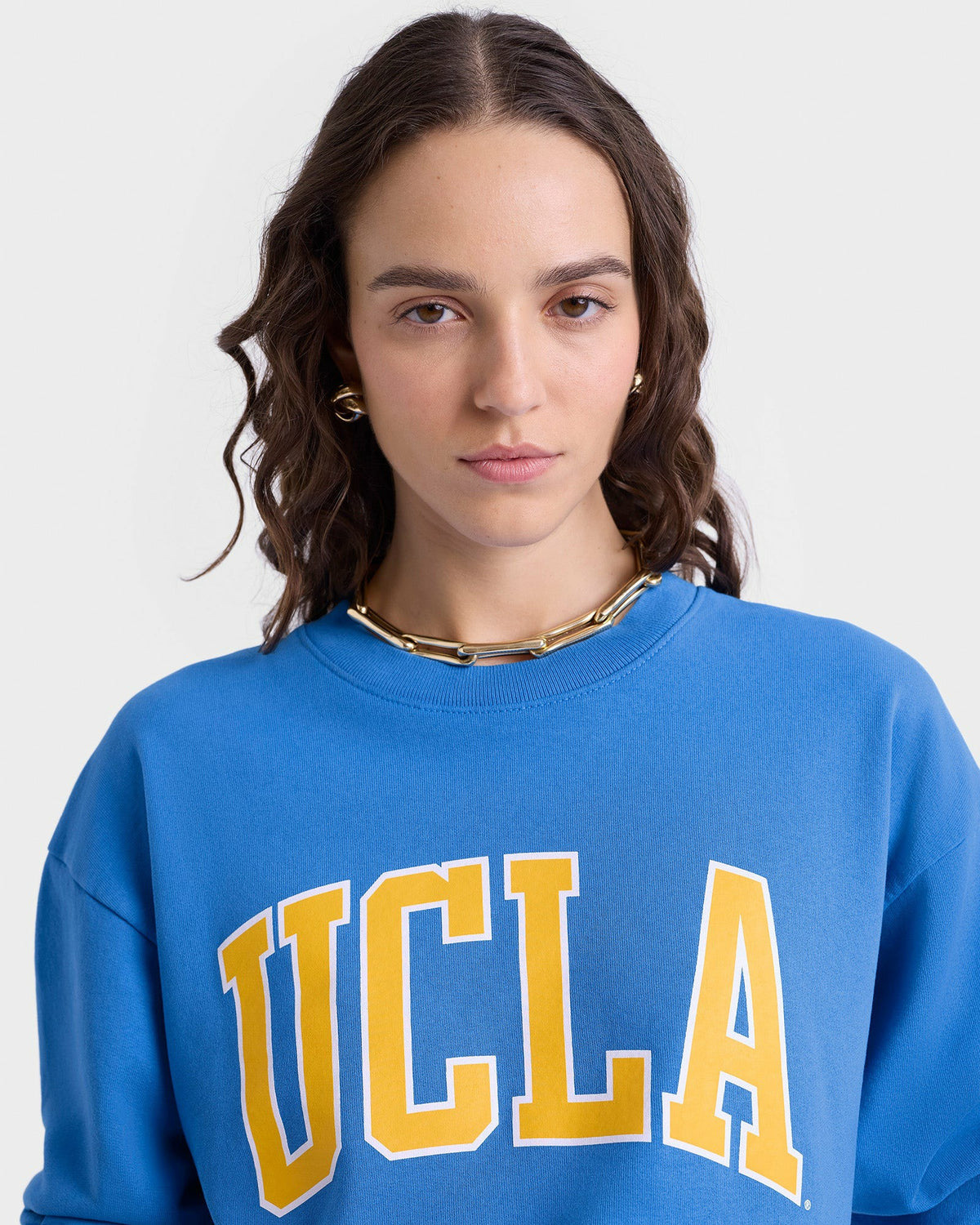 Sporty & Rich UCLA Ivy Crewneck - Blue/Gold