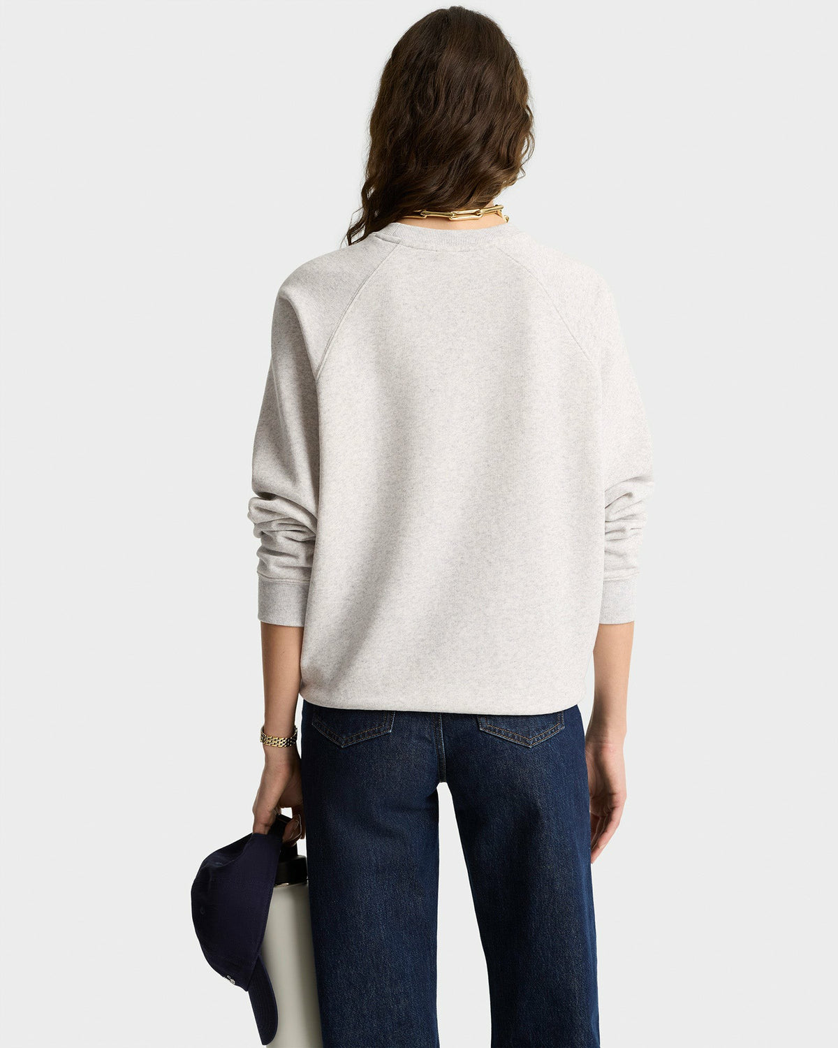 Sporty & Rich California Emblem Soft Crewneck - Heather Gray/Navy