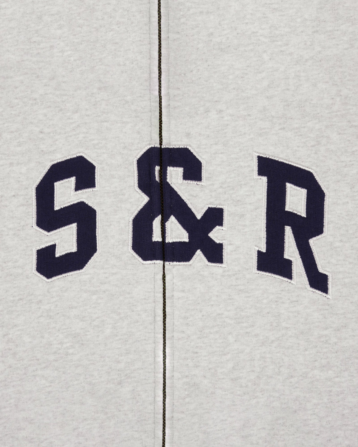 Sporty & Rich S&R Ivy Zip Hoodie - Heather Gray/Navy