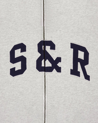 Sporty & Rich S&R Ivy Zip Hoodie - Heather Gray/Navy