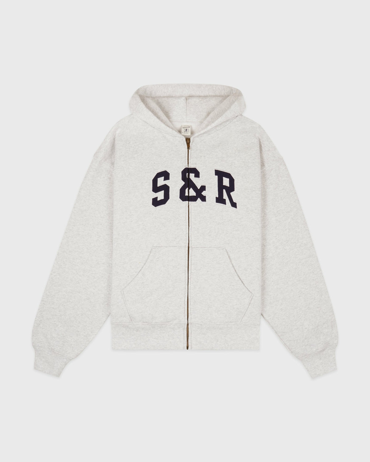 Sporty & Rich S&R Ivy Zip Hoodie - Heather Gray/Navy