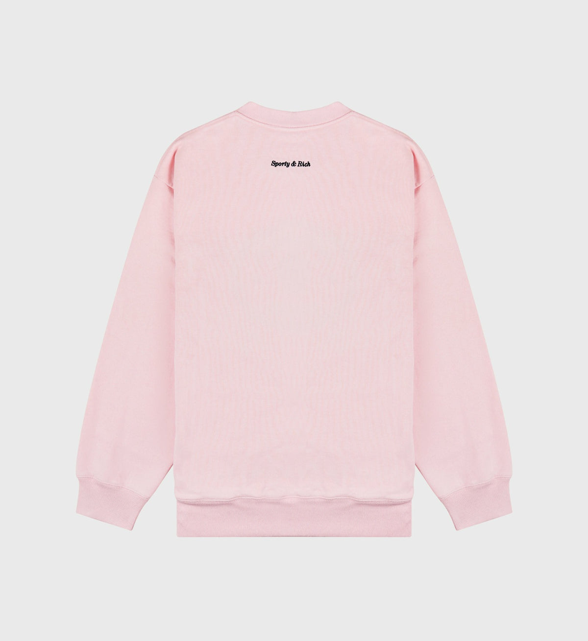 Sporty & Rich Eden Crest Crewneck - Pink Dolphin/Navy