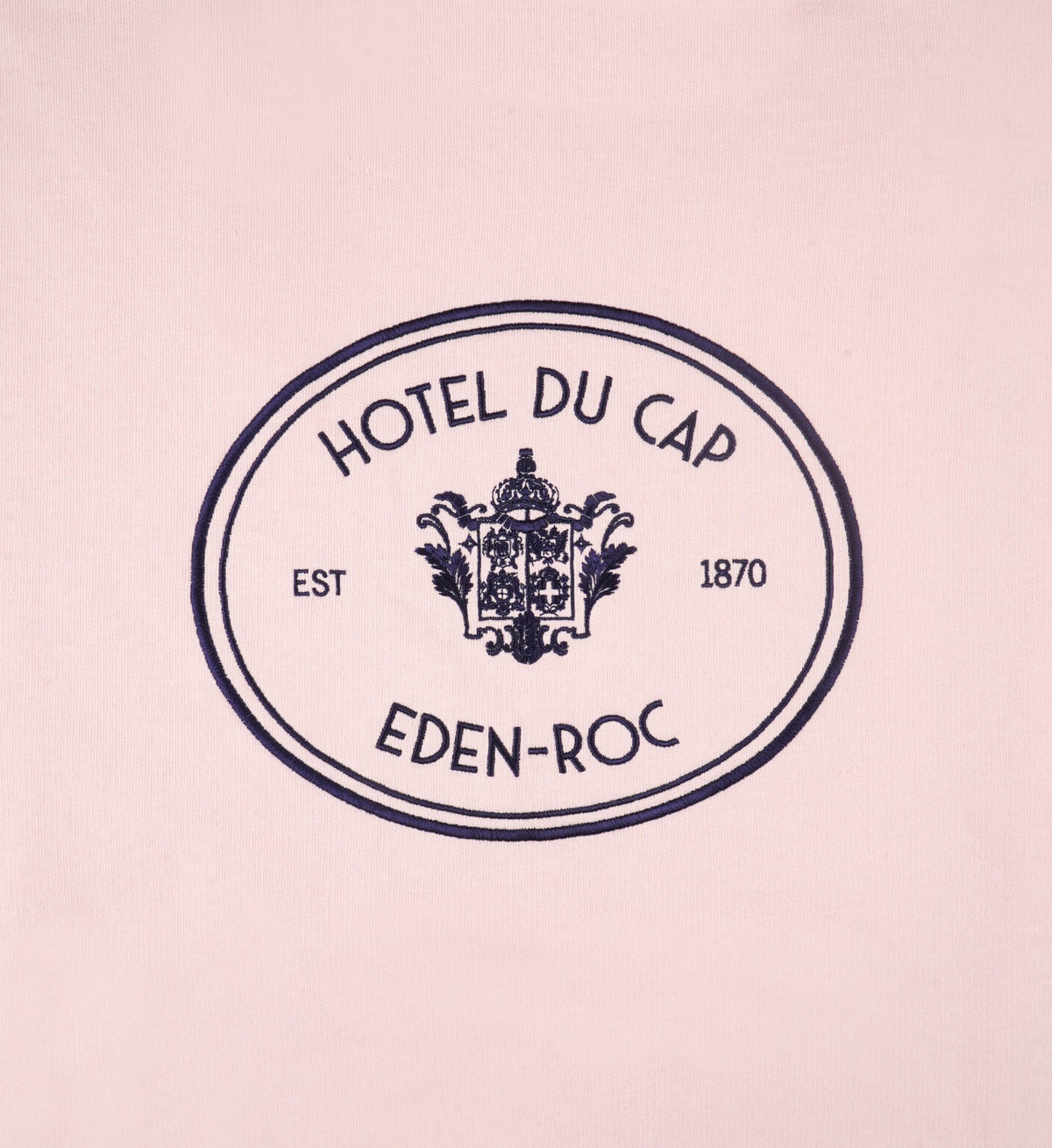 Sporty & Rich Eden Crest Crewneck - Pink Dolphin/Navy