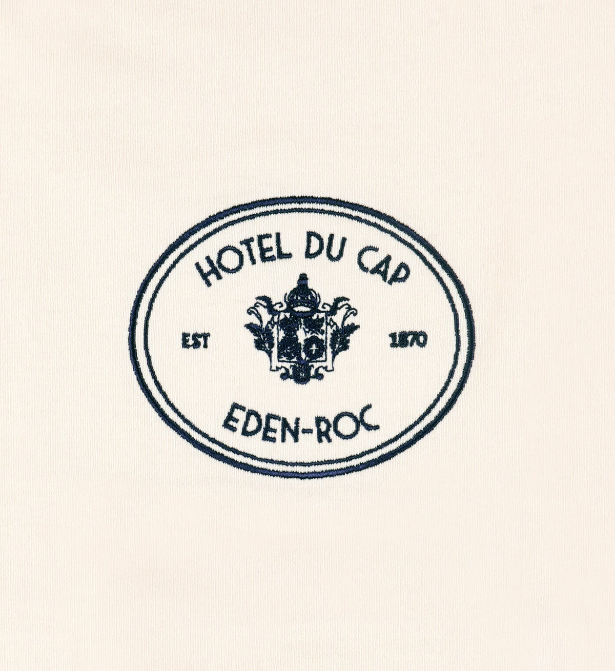 Sporty & Rich Eden Crest Crewneck - Cream/Navy