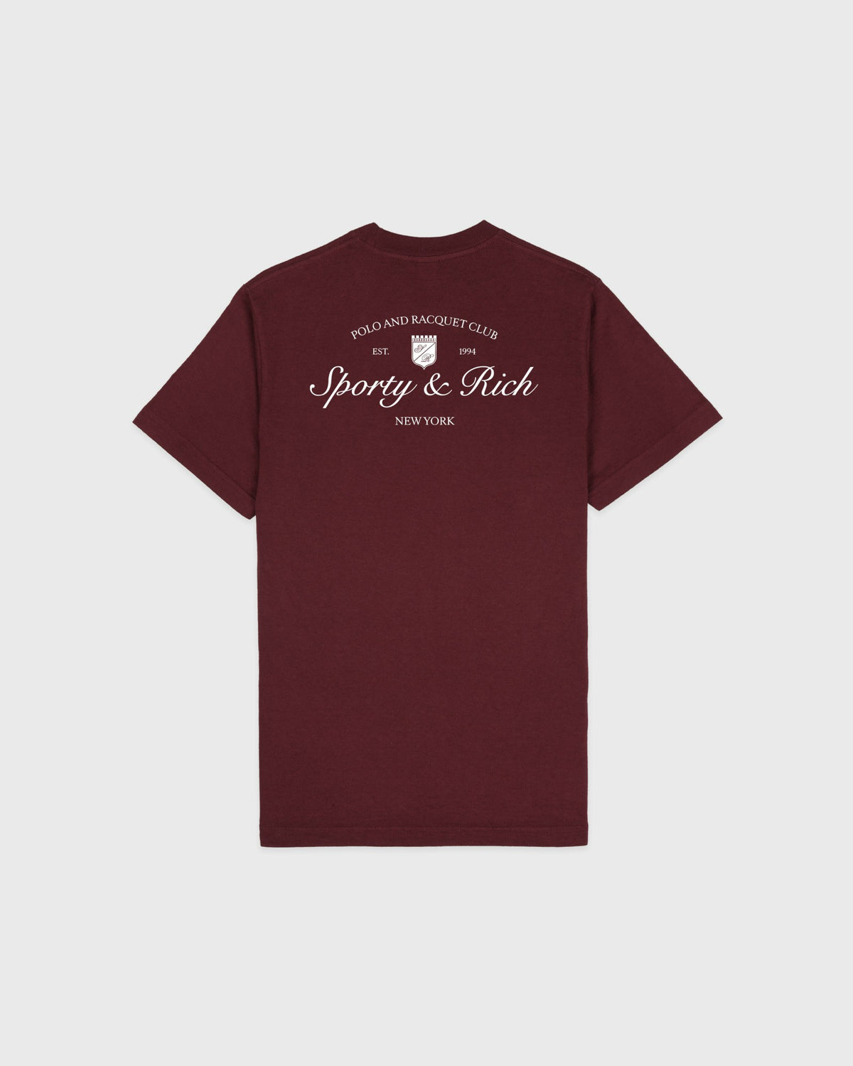 Sporty & Rich Syracuse T-Shirt - Bordeaux/White