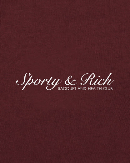 Sporty & Rich Syracuse T-Shirt - Bordeaux/White