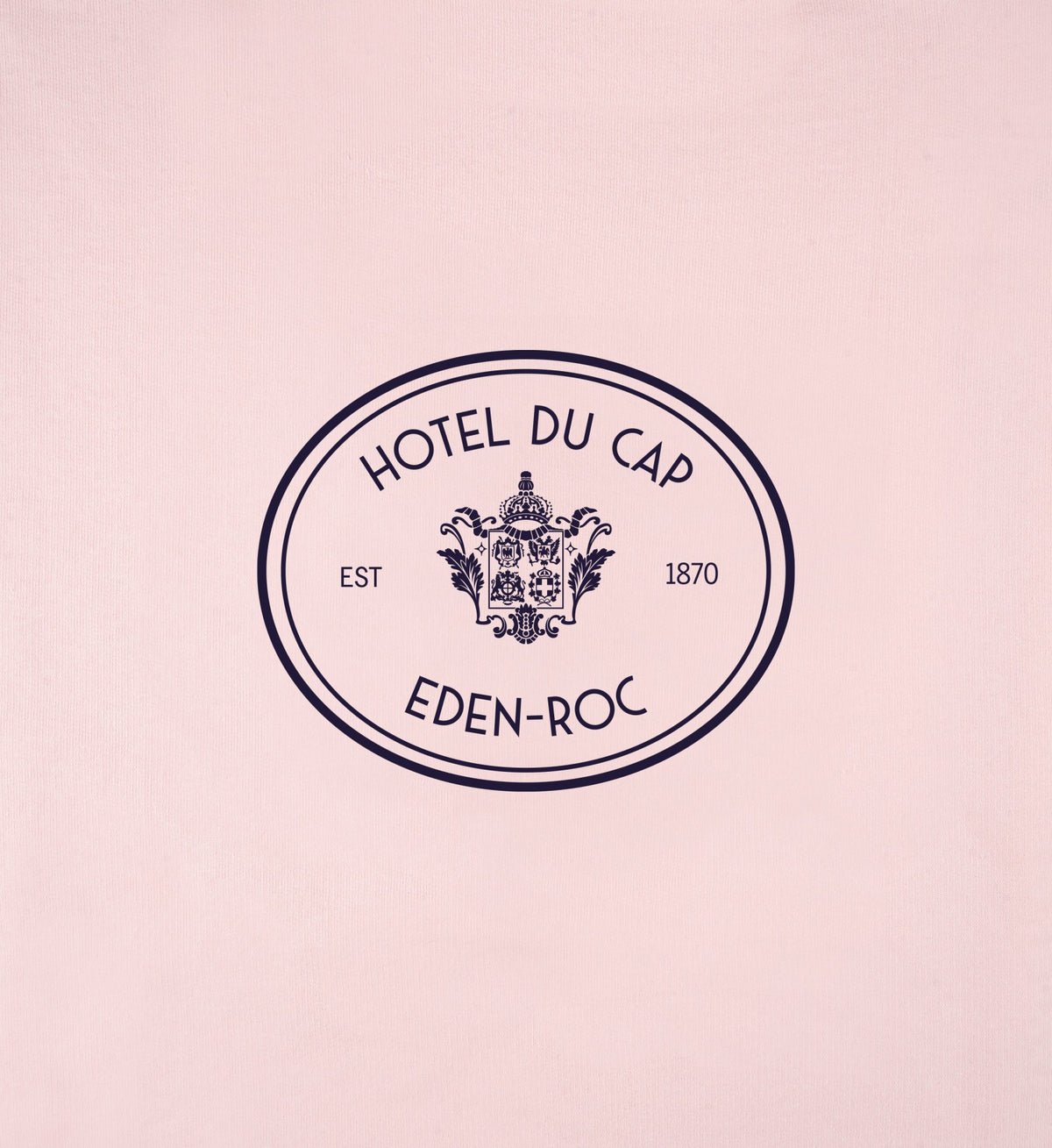 Sporty & Rich Eden Crest T-Shirt - Pink Dolphin/Navy