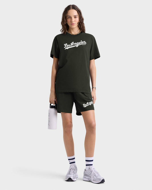 Sporty & Rich Dodgers T-Shirt - Faded Black/White