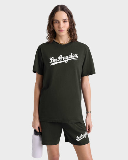 Sporty & Rich Dodgers T-Shirt - Faded Black/White