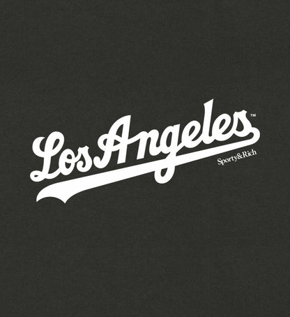 Sporty & Rich Dodgers T-Shirt - Faded Black/White