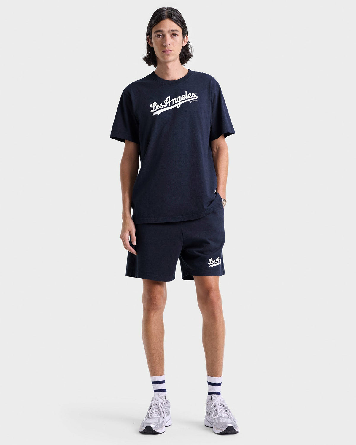 Sporty & Rich Dodgers T-Shirt - Navy/White