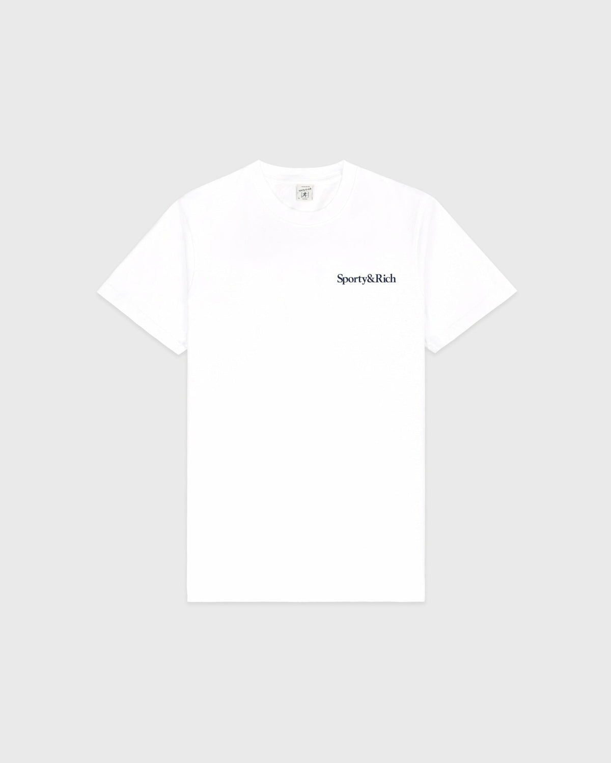Sporty & Rich Health Is Wealth T-Shirt - White/Navy