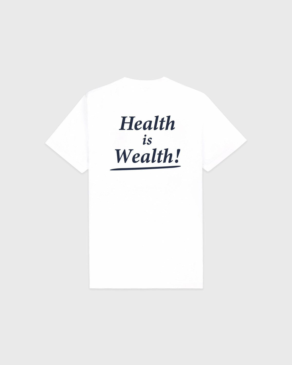 Sporty & Rich Health Is Wealth T-Shirt - White/Navy