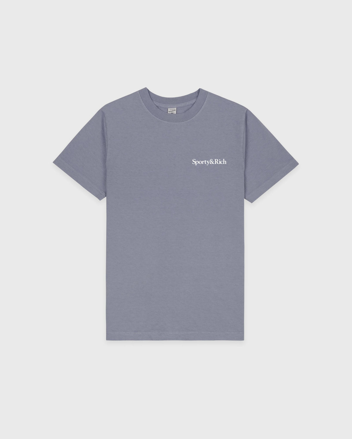 Sporty & Rich Health Is Wealth T-Shirt - Faded Indigo/White