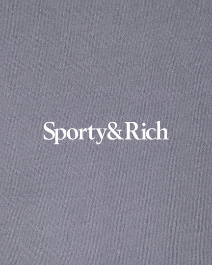 Sporty & Rich Health Is Wealth T-Shirt - Faded Indigo/White