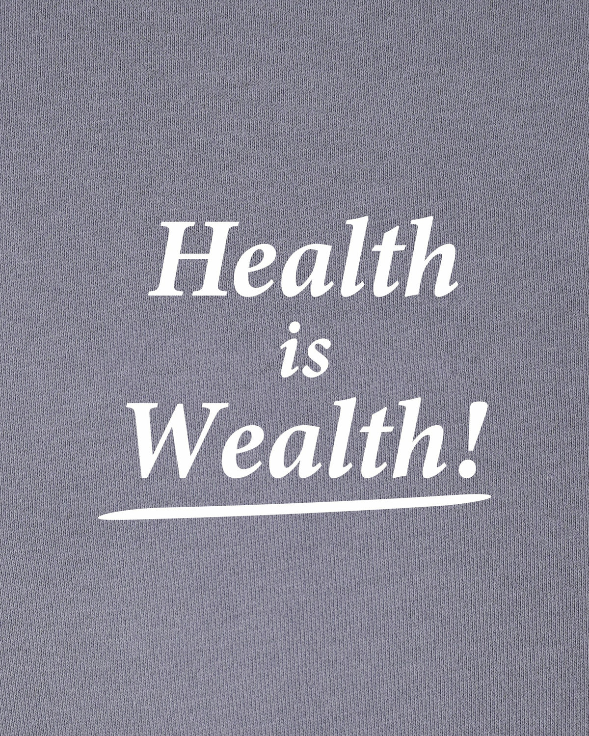 Sporty & Rich Health Is Wealth T-Shirt - Faded Indigo/White