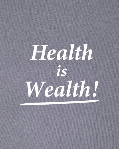Sporty & Rich Health Is Wealth T-Shirt - Faded Indigo/White