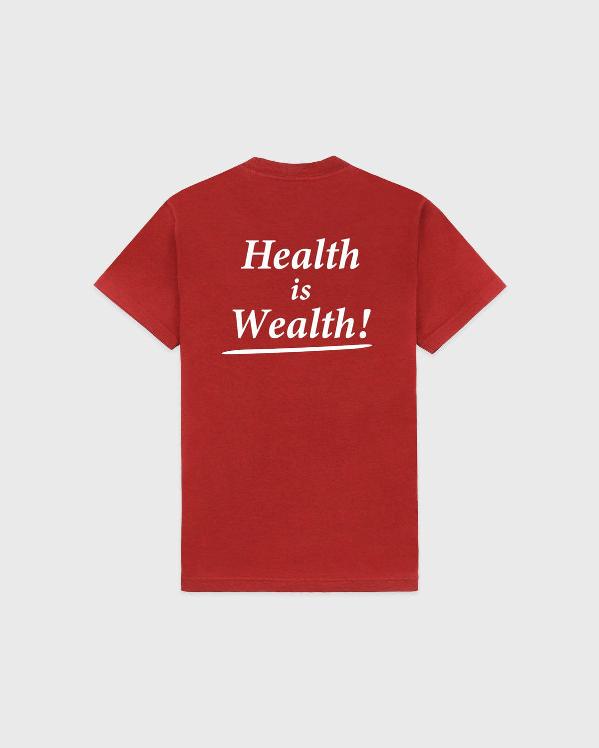 Sporty & Rich Health Is Wealth Tshirt - Faded Merlot/White