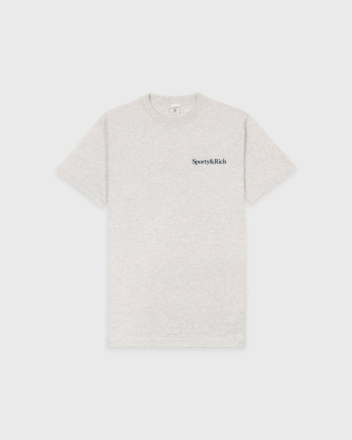 Sporty & Rich Health Is Wealth T-Shirt - Heather Gray/Navy