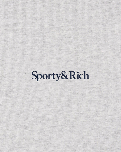 Sporty & Rich Health Is Wealth T-Shirt - Heather Gray/Navy
