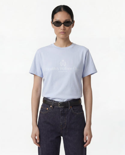 Sporty & Rich H&W Crest T-Shirt - Ciel
