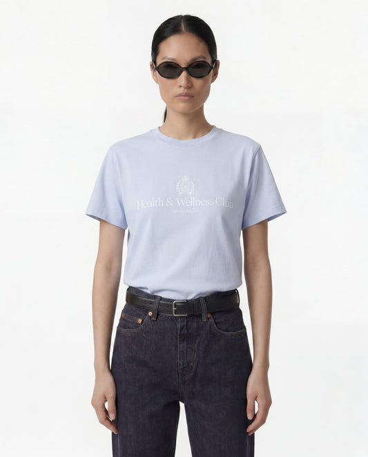 Sporty & Rich H&W Crest T-Shirt - Ciel