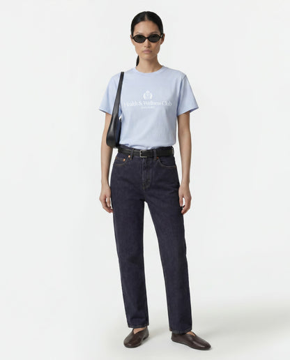 Sporty & Rich H&W Crest T-Shirt - Ciel