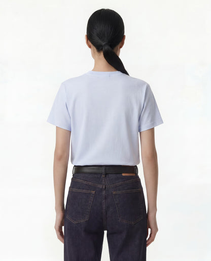 Sporty & Rich H&W Crest T-Shirt - Ciel