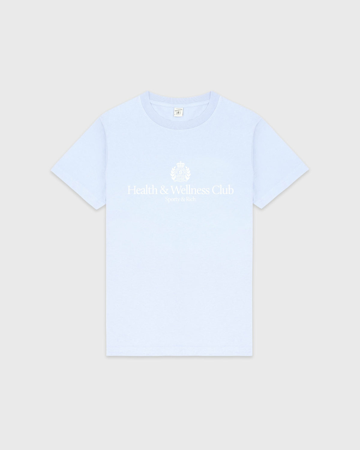 Sporty & Rich H&W Crest T-Shirt - Ciel