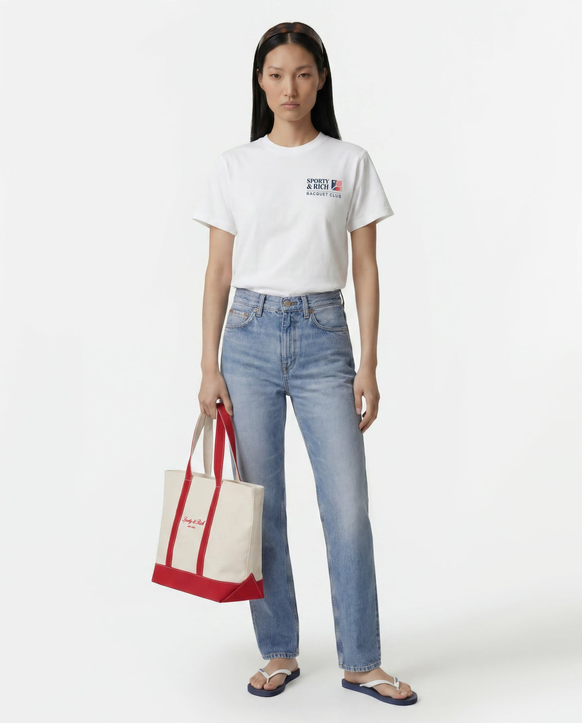 Sporty & Rich Promo T-Shirt - White
