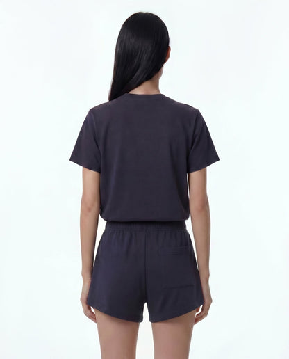 Sporty & Rich H&W Crest T-Shirt - Dark Navy