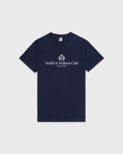 Sporty & Rich H&W Crest T-Shirt - Dark Navy