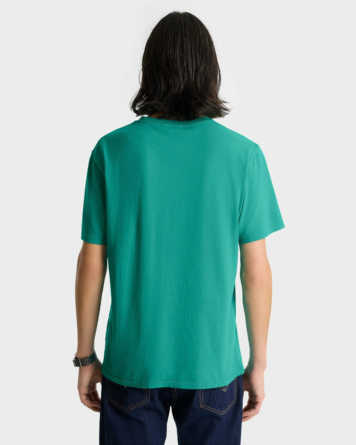 Sporty & Rich Varsity Crest Soft T-Shirt - Spring Green/White