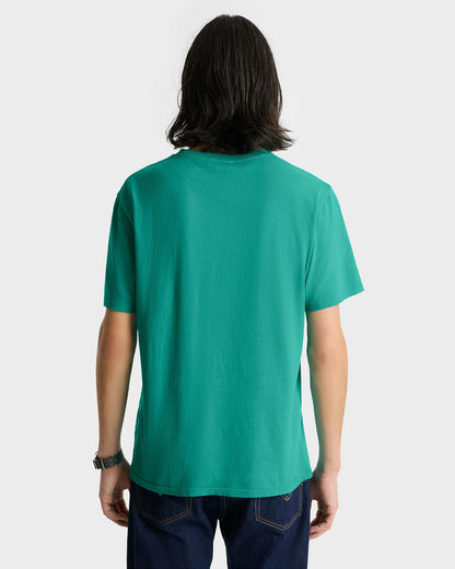 Sporty & Rich Varsity Crest Soft T-Shirt - Spring Green/White