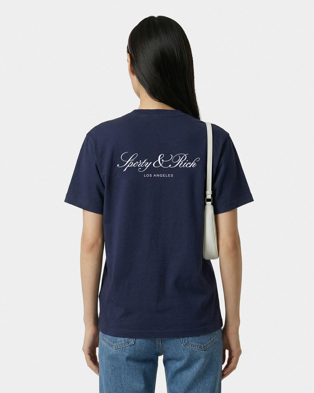 Sporty & Rich Vendome LA T-Shirt - Navy/White
