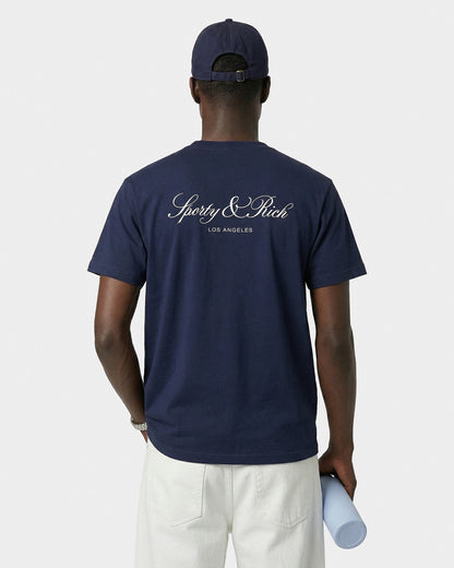 Sporty & Rich Vendome LA T-Shirt - Navy/White