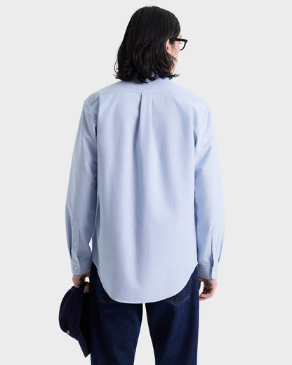 Sporty & Rich Nautical Oversized Oxford Shirt Men - Blue