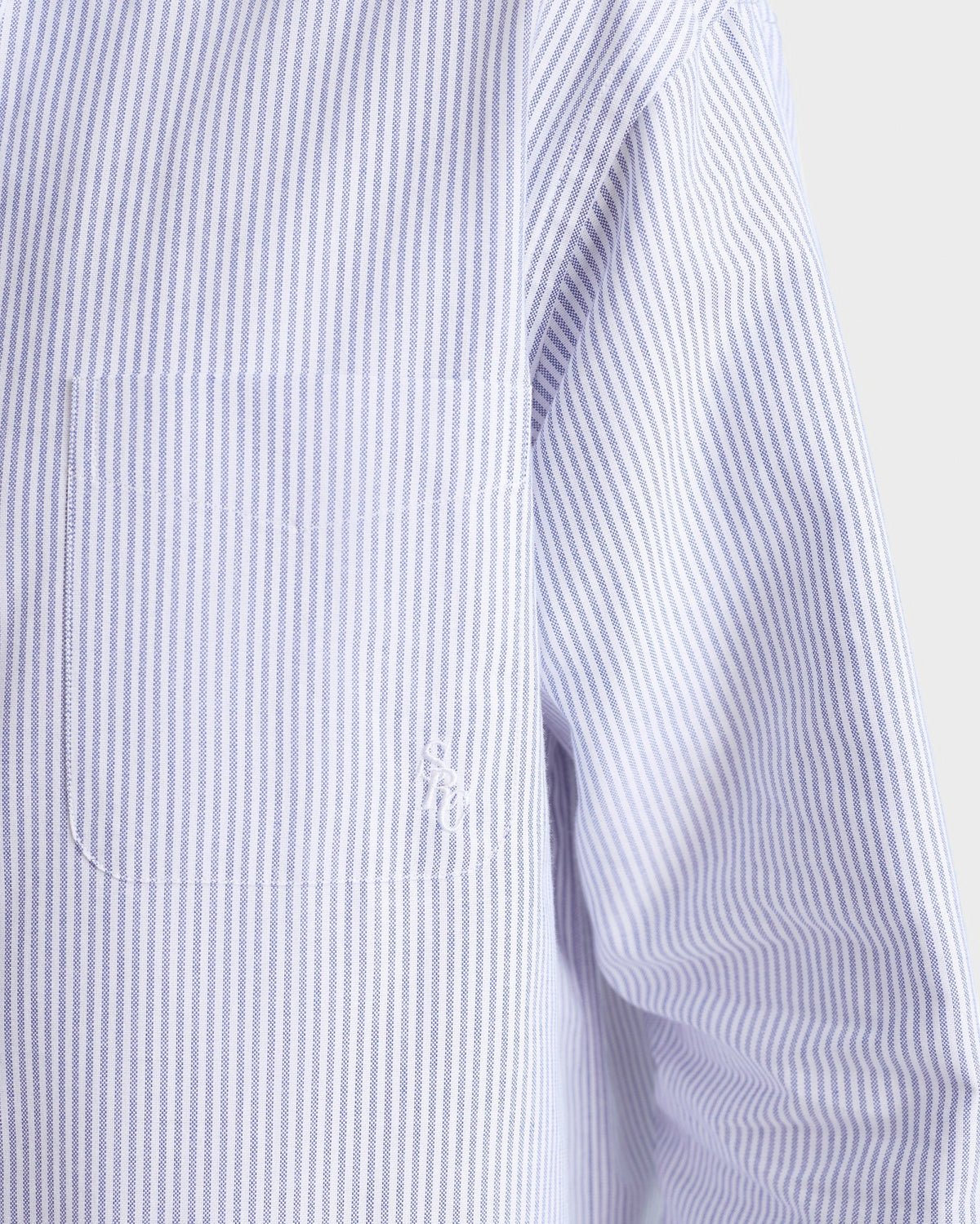 Sporty & Rich SRC Oversized Oxford Shirt Men - Navy Stripe