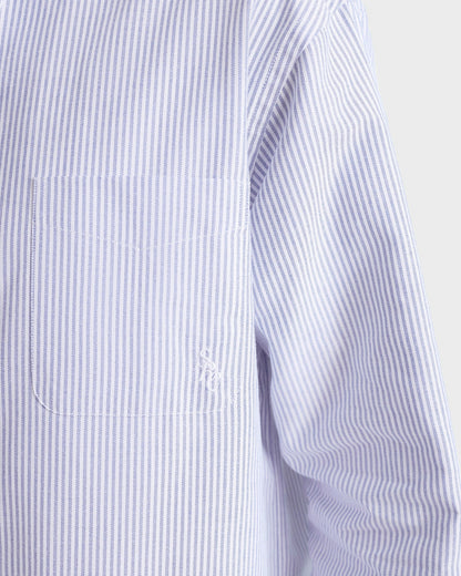 Sporty & Rich SRC Oversized Oxford Shirt Men - Navy Stripe