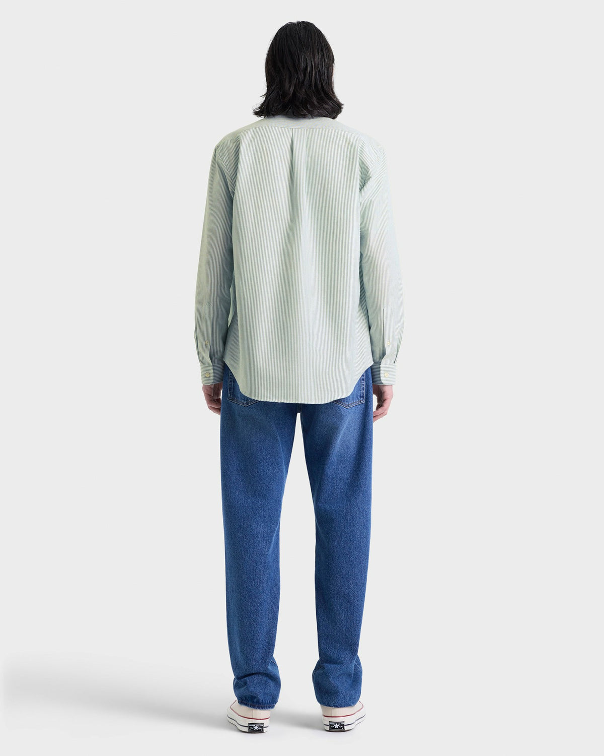 Sporty & Rich SRC Oversized Oxford Shirt Men - Forest striped