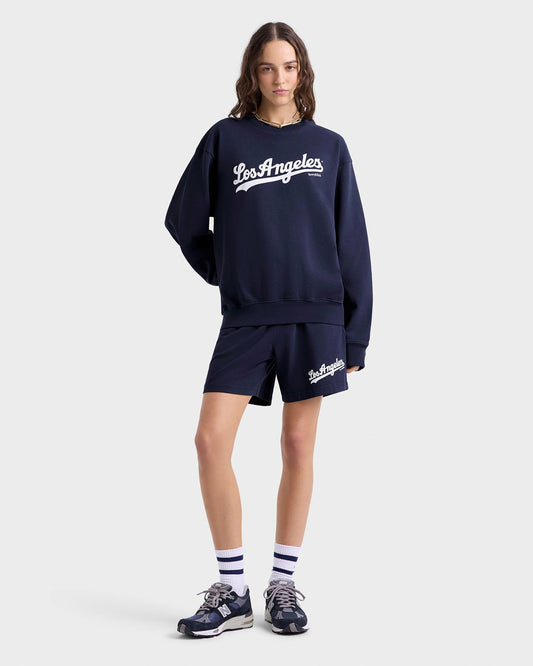 Sporty & Rich Dodgers Gym Short - Navy/White