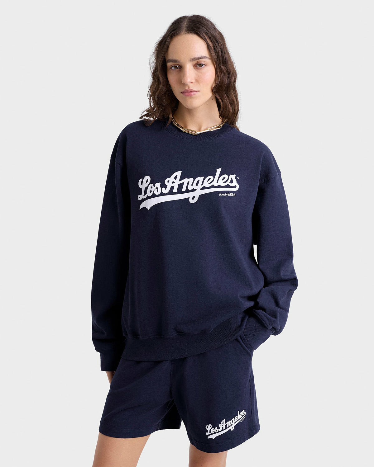 Sporty & Rich Dodgers Gym Short - Navy/White