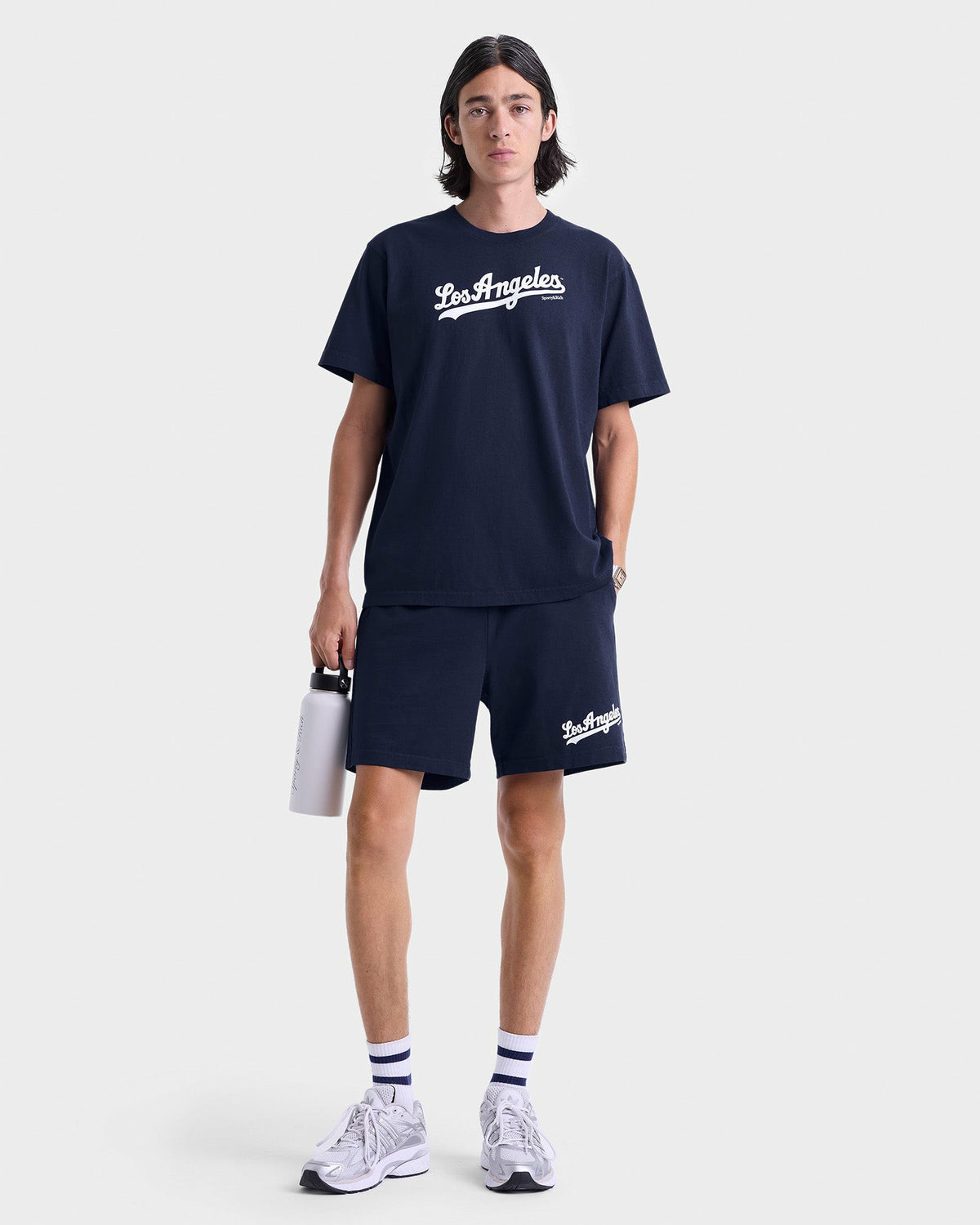 Sporty & Rich Dodgers Gym Short - Navy/White